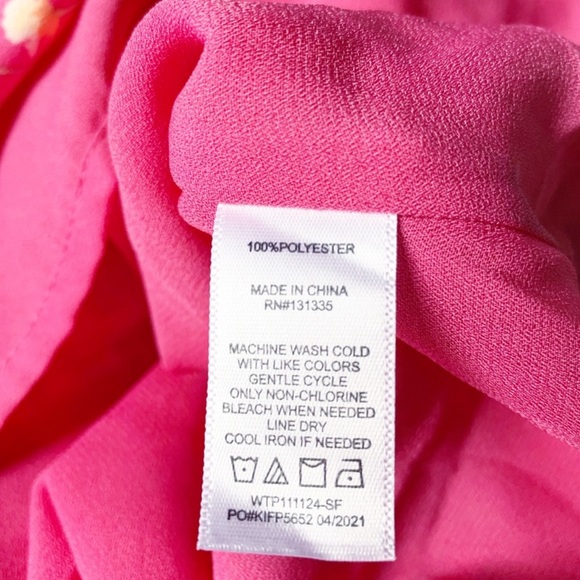 Jacki Scallop Detail Blouse pink floral strappy flower detail girl core cami top - Picture 9 of 11